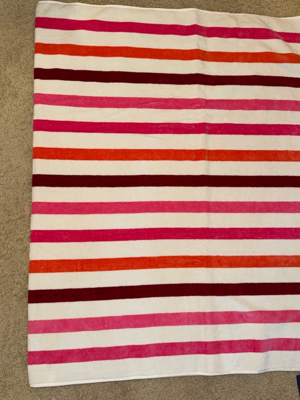 kate spade Pink and White Striped Beach Towel - Picture 5 of 13